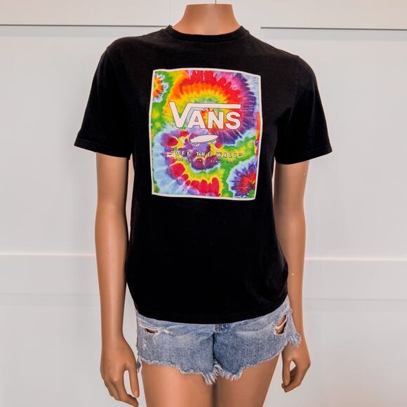 Vans Off The Wall Spiral Tie Dye Graphic Short Sleeve T-Shirt, Youth Large 12-14 - Picture 1 of 10